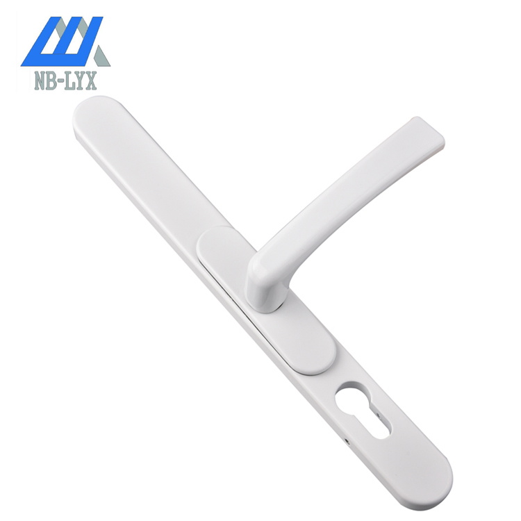 UPVC Zinc Alloy Adjustable Door panel handle White Chrome