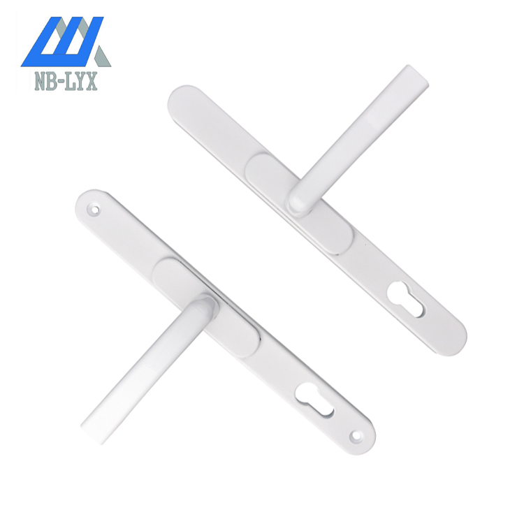 UPVC Zinc Alloy Adjustable Door panel handle White Chrome