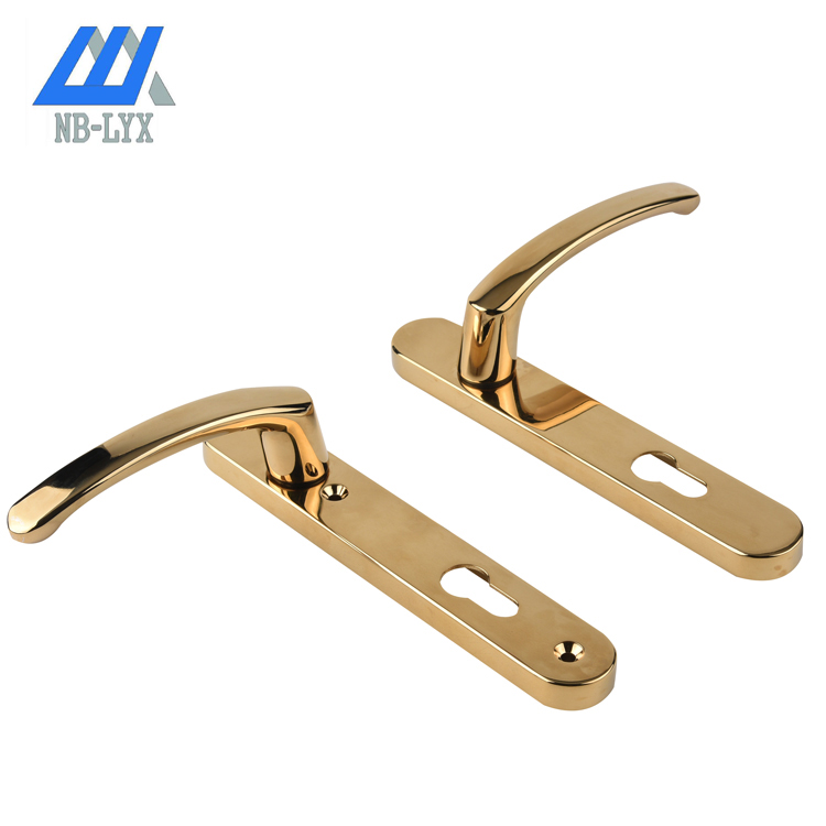 UPVC Zinc Alloy Door Handle 24/23 Panel Handle White PVD Gold