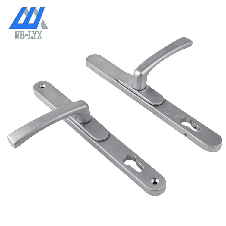 UPVC Zinc Alloy Adjustable Door panel handle White Chrome